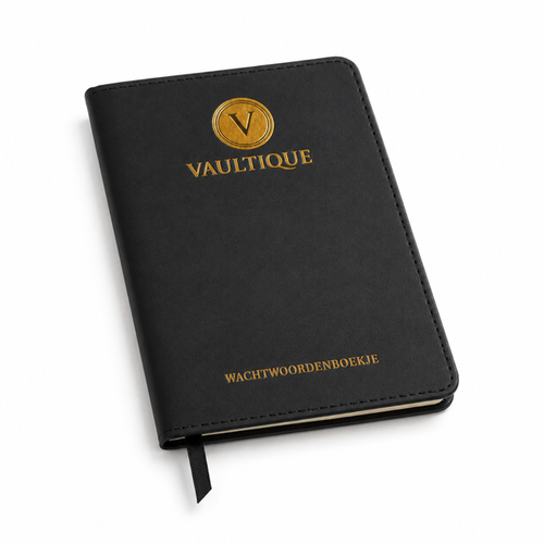 Vaultique Wachtwoordenboekje A6 – Luxe Pocket Formaat – Nooit Meer Wachtwoorden Vergeten