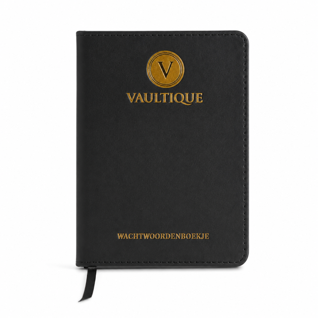Vaultique Wachtwoordenboekje A6 – Luxe Pocket Formaat – Nooit Meer Wachtwoorden Vergeten